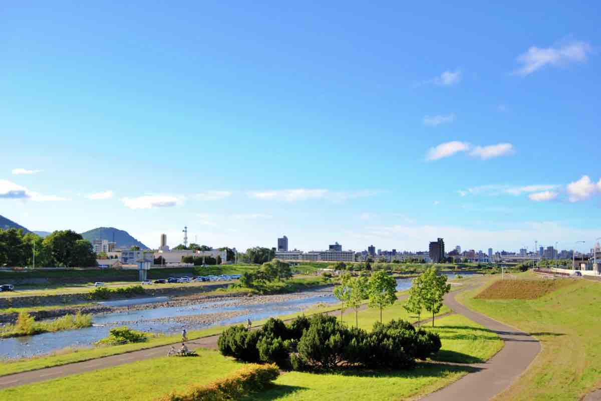 札幌の豊平川の写真。
